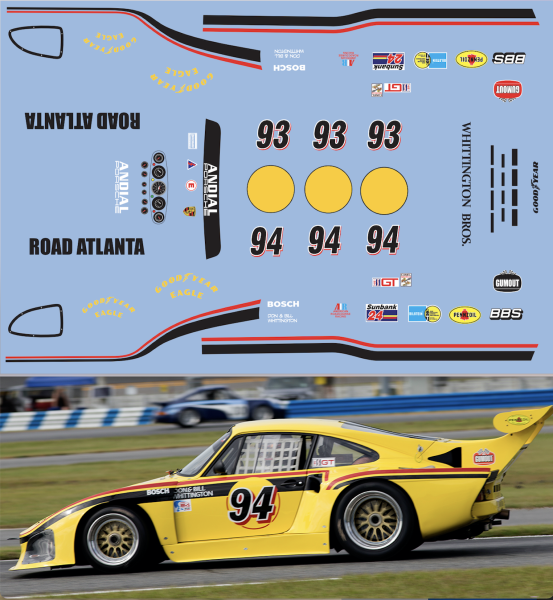 Decal  Porsche 935 #94 Whittington Bros Scale 1:24